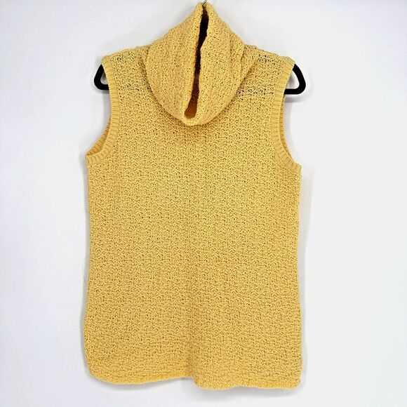 A Knitch Above Sweaters - A Knitch Above Butter Yellow Sleeveless Knit Sweater Size XL Preppy Cowl Neck